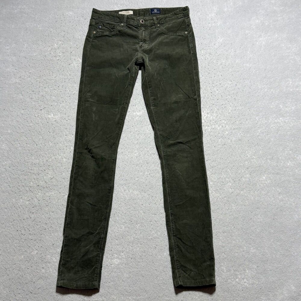 Adriano Goldschmied Corduroy Pants Size 29 Green The Legging Super Skinny